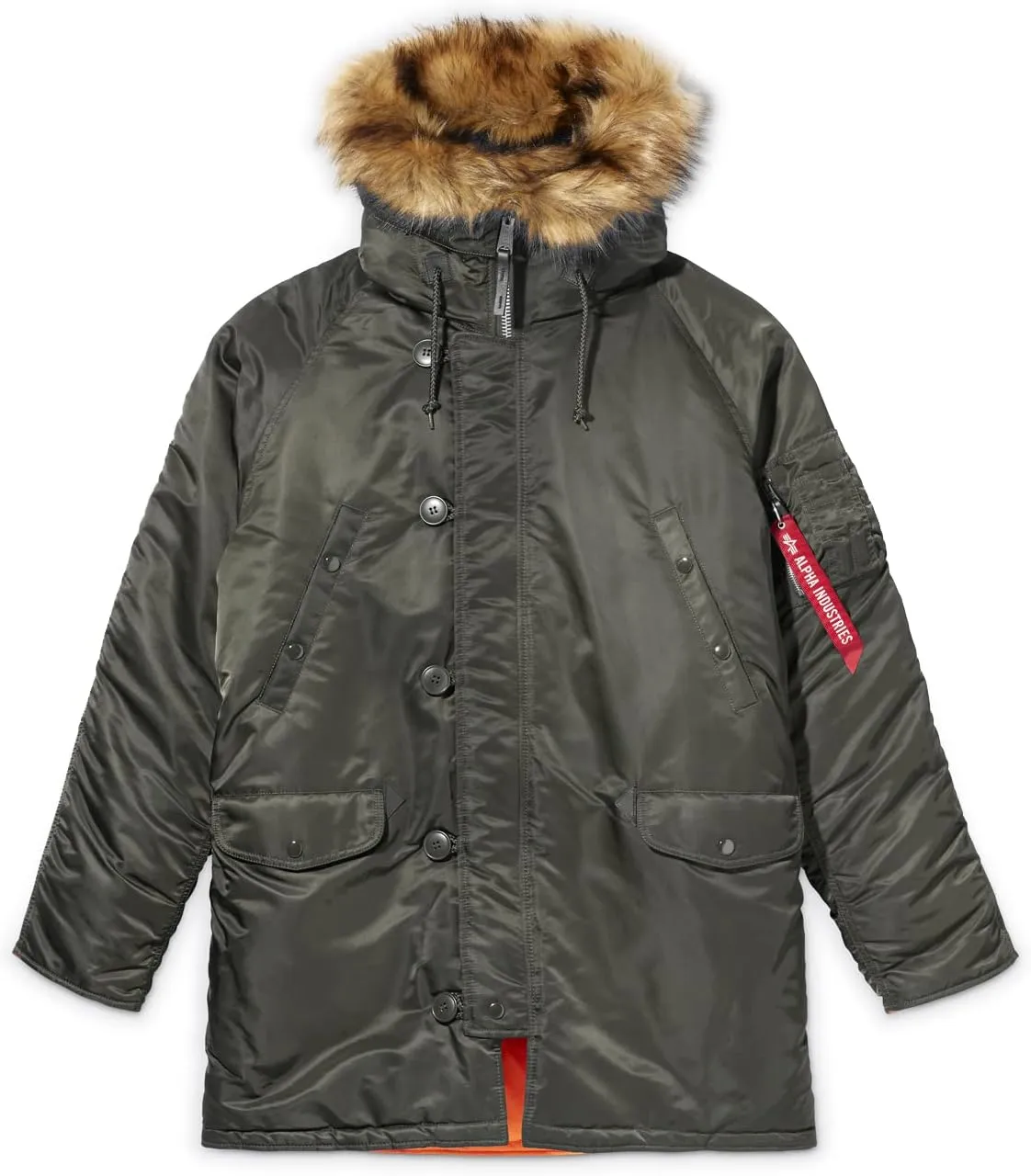 Alpha Industries N-3B Slim Fit Parka - Cold Weather Military Issue Parka