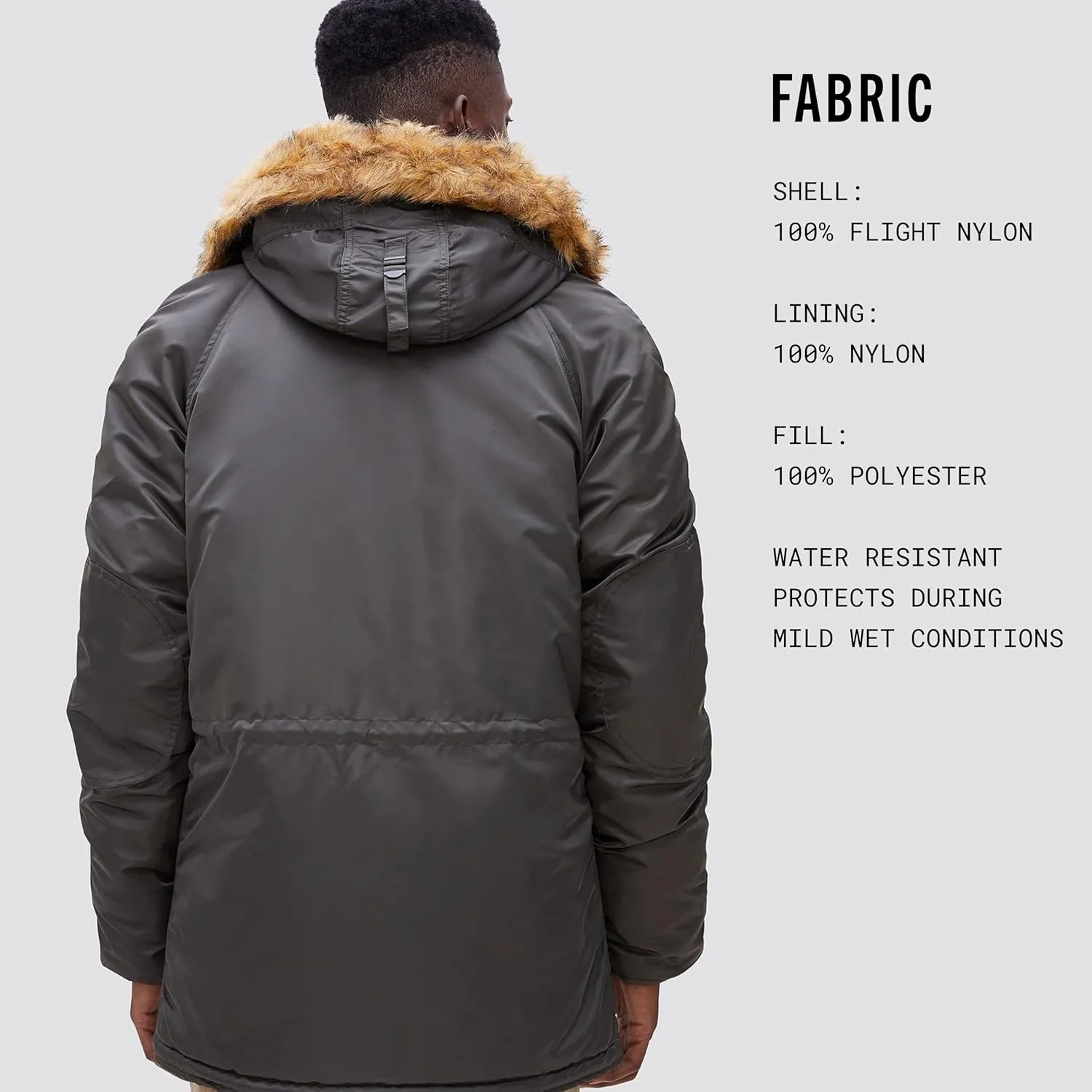 Alpha Industries N-3B Slim Fit Parka - Cold Weather Military Issue Parka