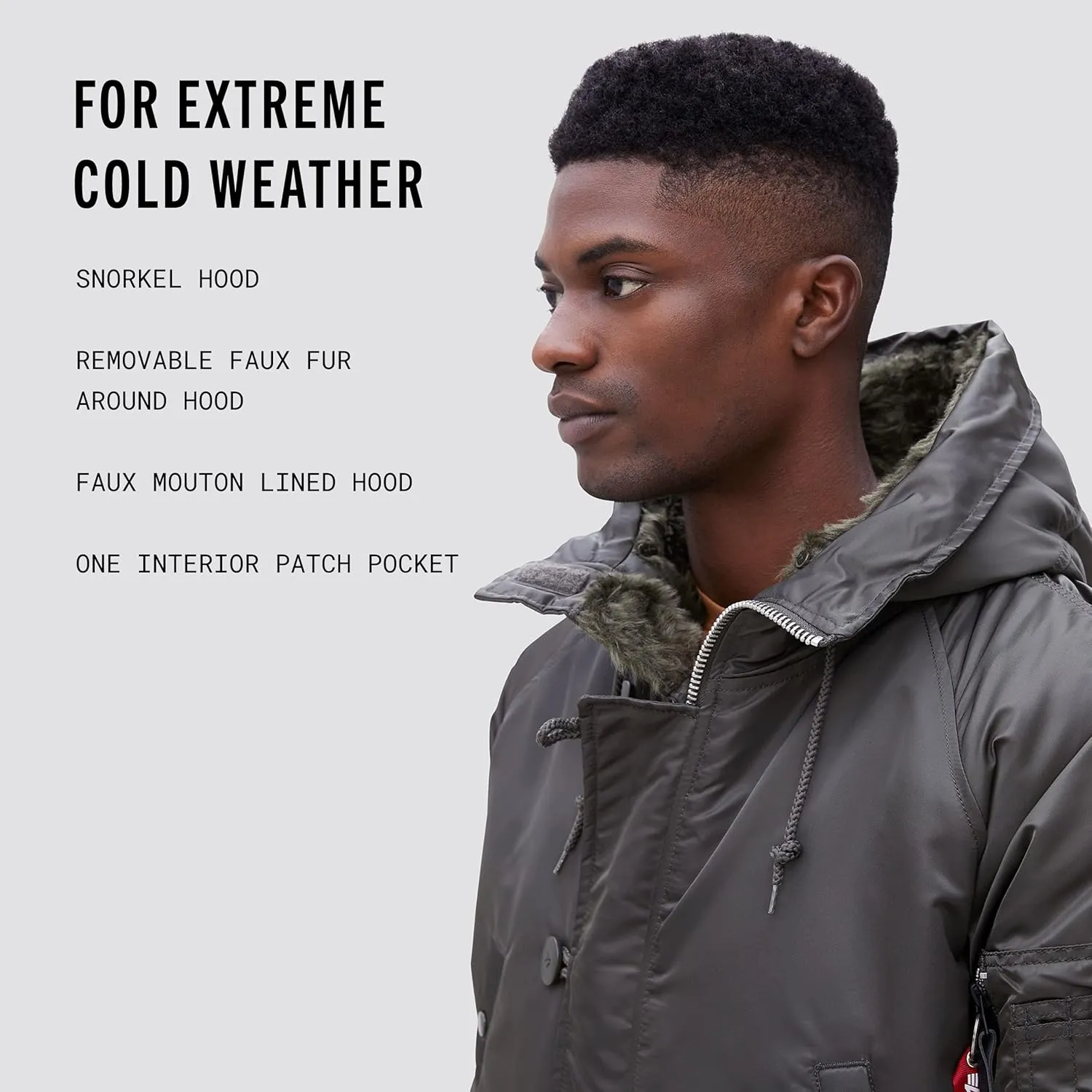 Alpha Industries N-3B Slim Fit Parka - Cold Weather Military Issue Parka