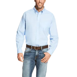Ariat Men's Light Blue Wrinkle Free Long Sleeve Western Shirt