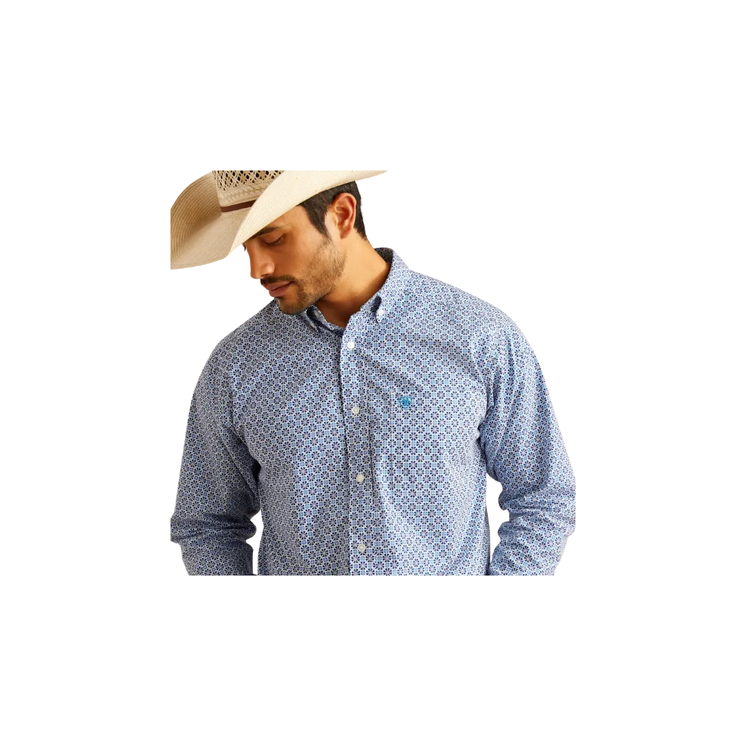 Ariat Men's Perry Classic Fit Blue Shirt