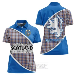Boswell Family Crest Tartan Women's Polo Shirt Celebrate Saint Andrew's Day in Style
