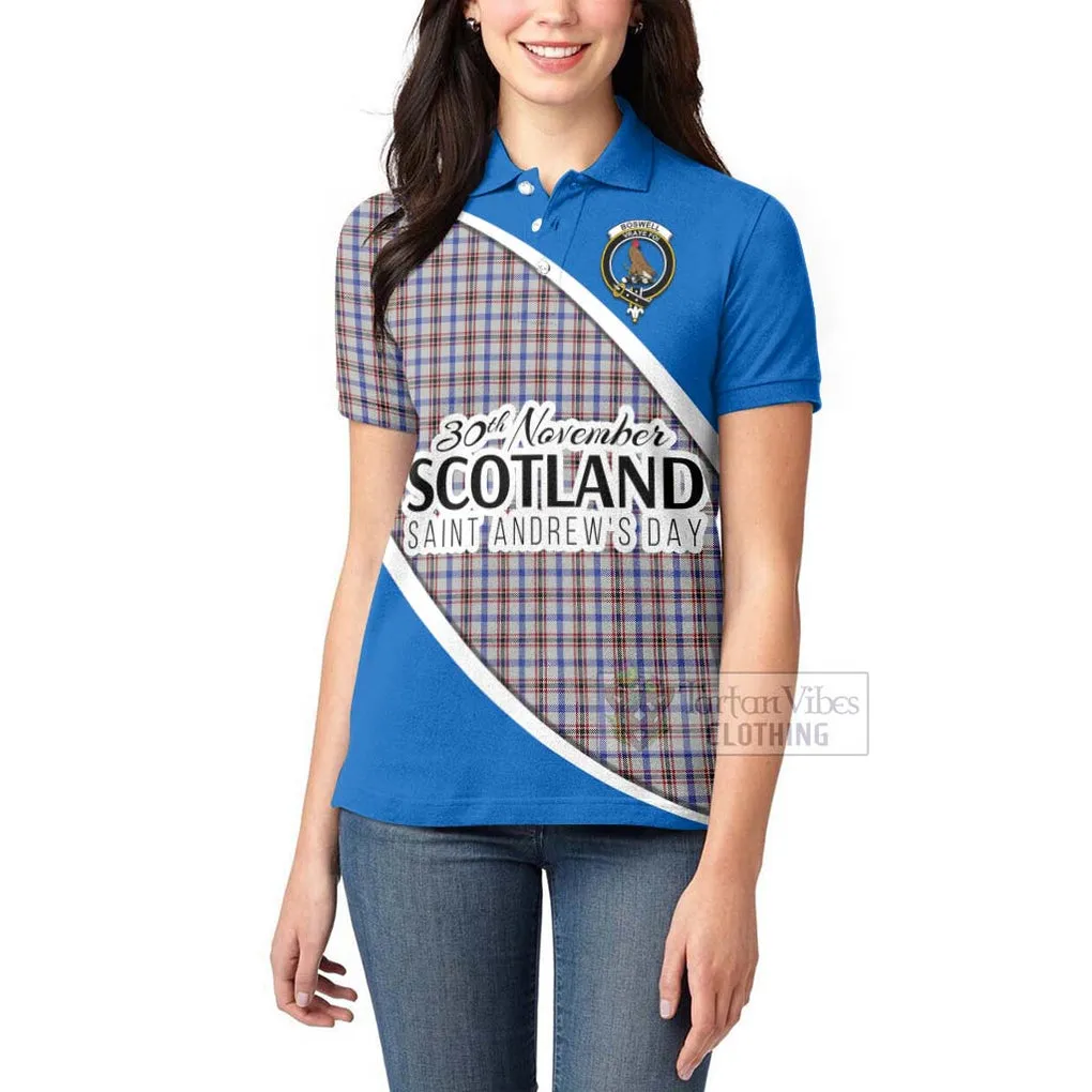 Boswell Family Crest Tartan Women's Polo Shirt Celebrate Saint Andrew's Day in Style