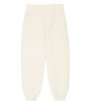 Brunello Cucinelli Quilted Cotton Corduroy Pants, White