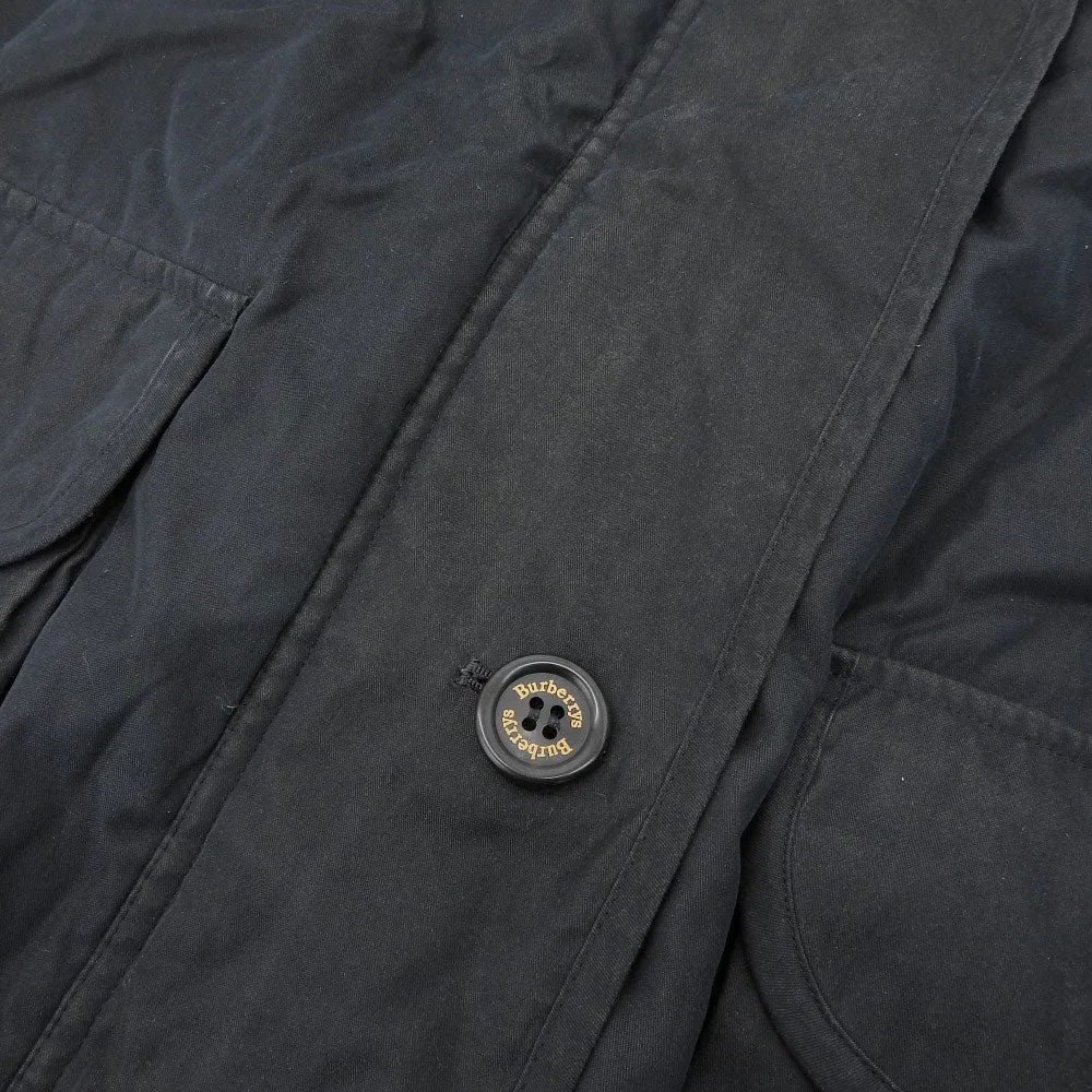 Burberry Black Hooded Coat 7AR Women