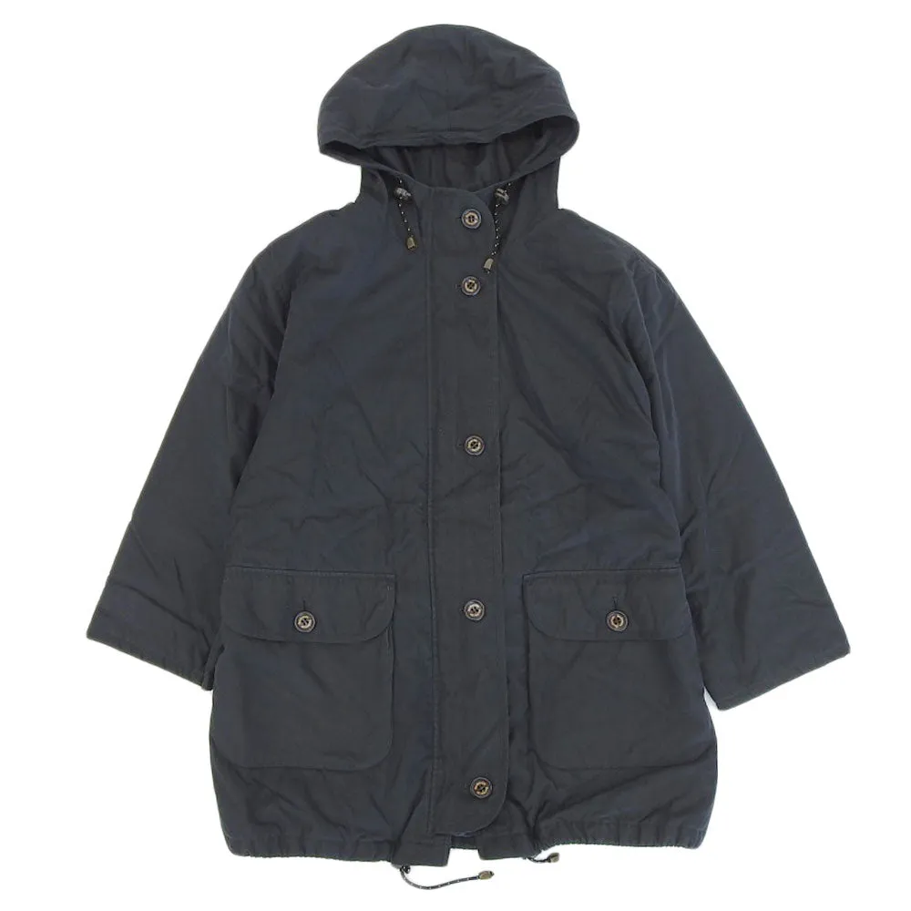Burberry Black Hooded Coat 7AR Women