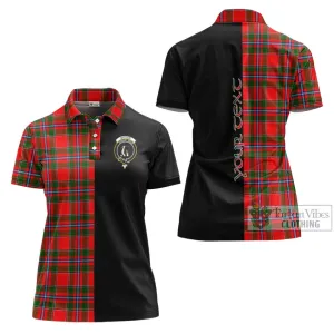 Butter Tartan Women's Polo Shirt with Family Crest and Half Of Me Style