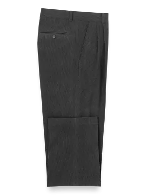 Corduroy Pleated Pants - Charcoal