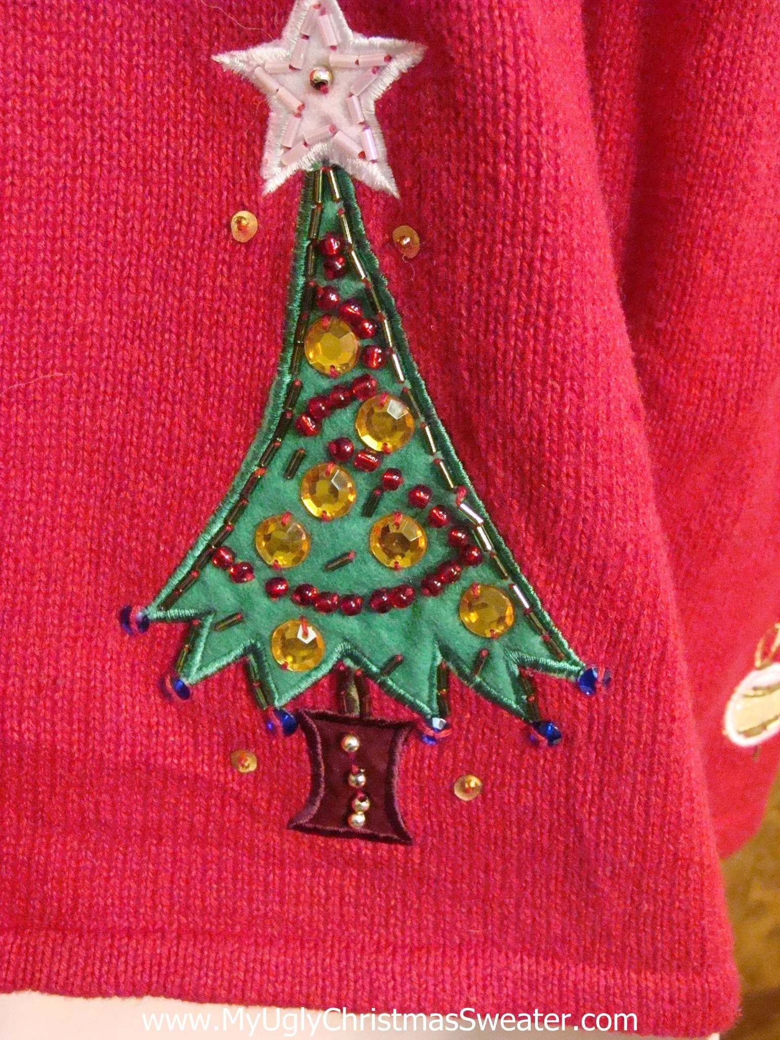 Cute Xmas Sweater with Bling Trees