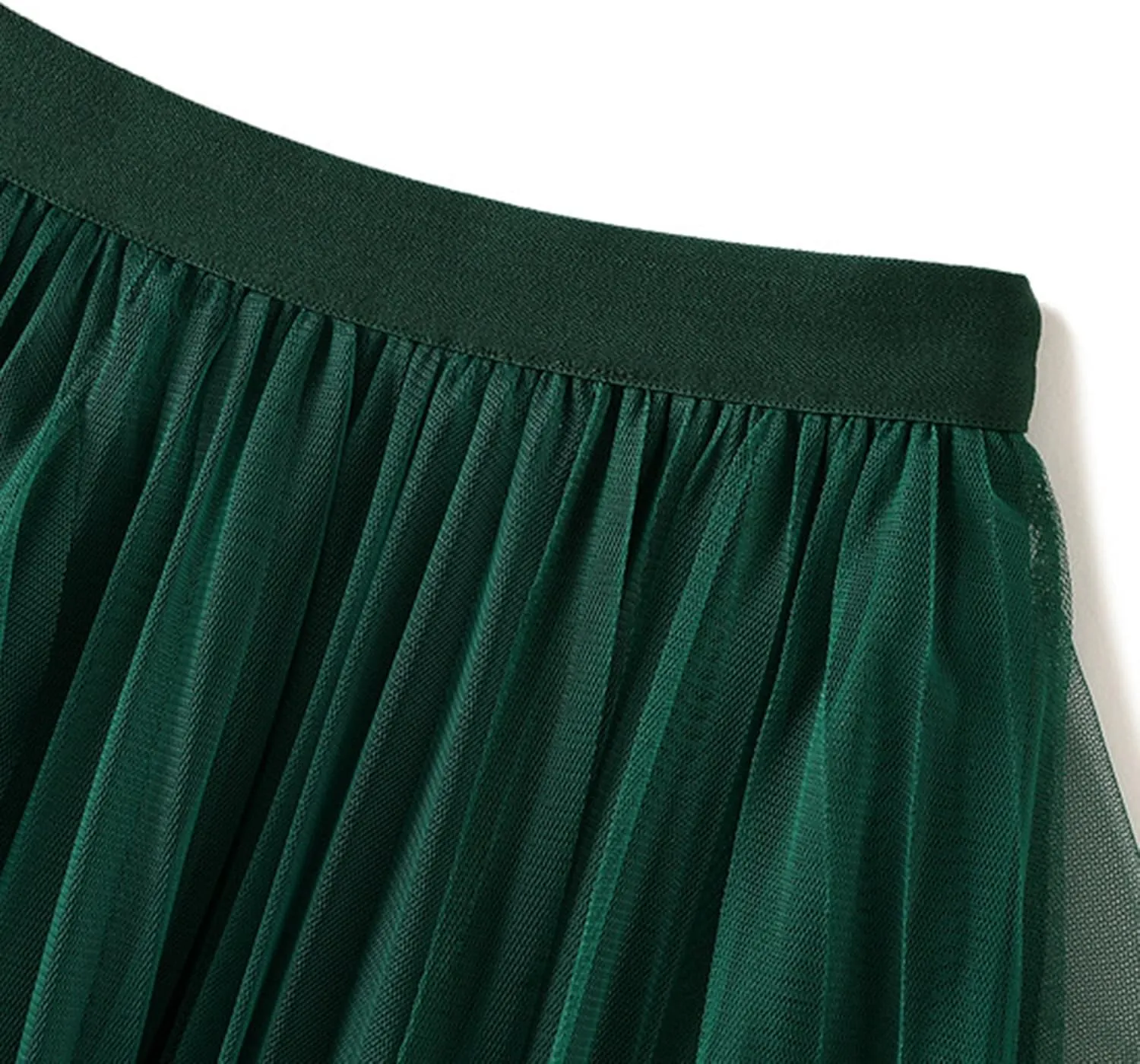 Dirholl Women's A-Line Fairy Elastic Waist Polyester Spandex Midi Skirt