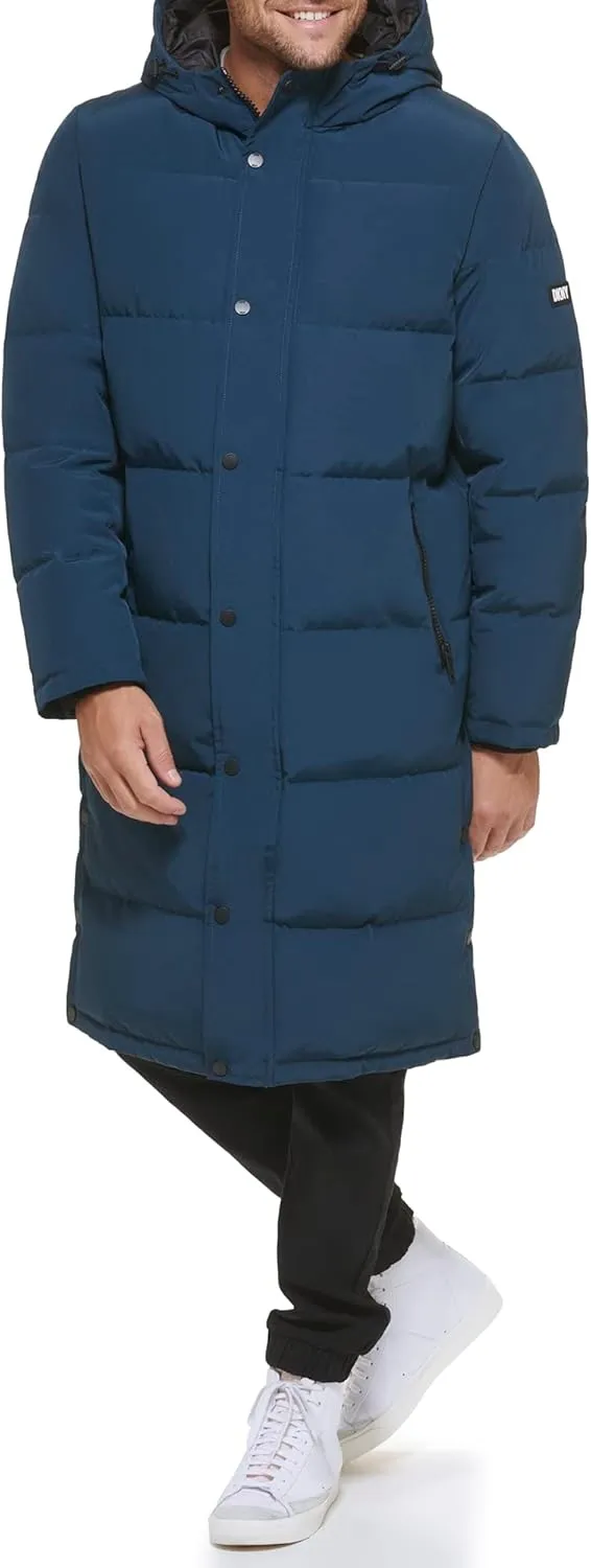 DKNY Arctic Cloth Hooded Extra Long Parka Jacket
