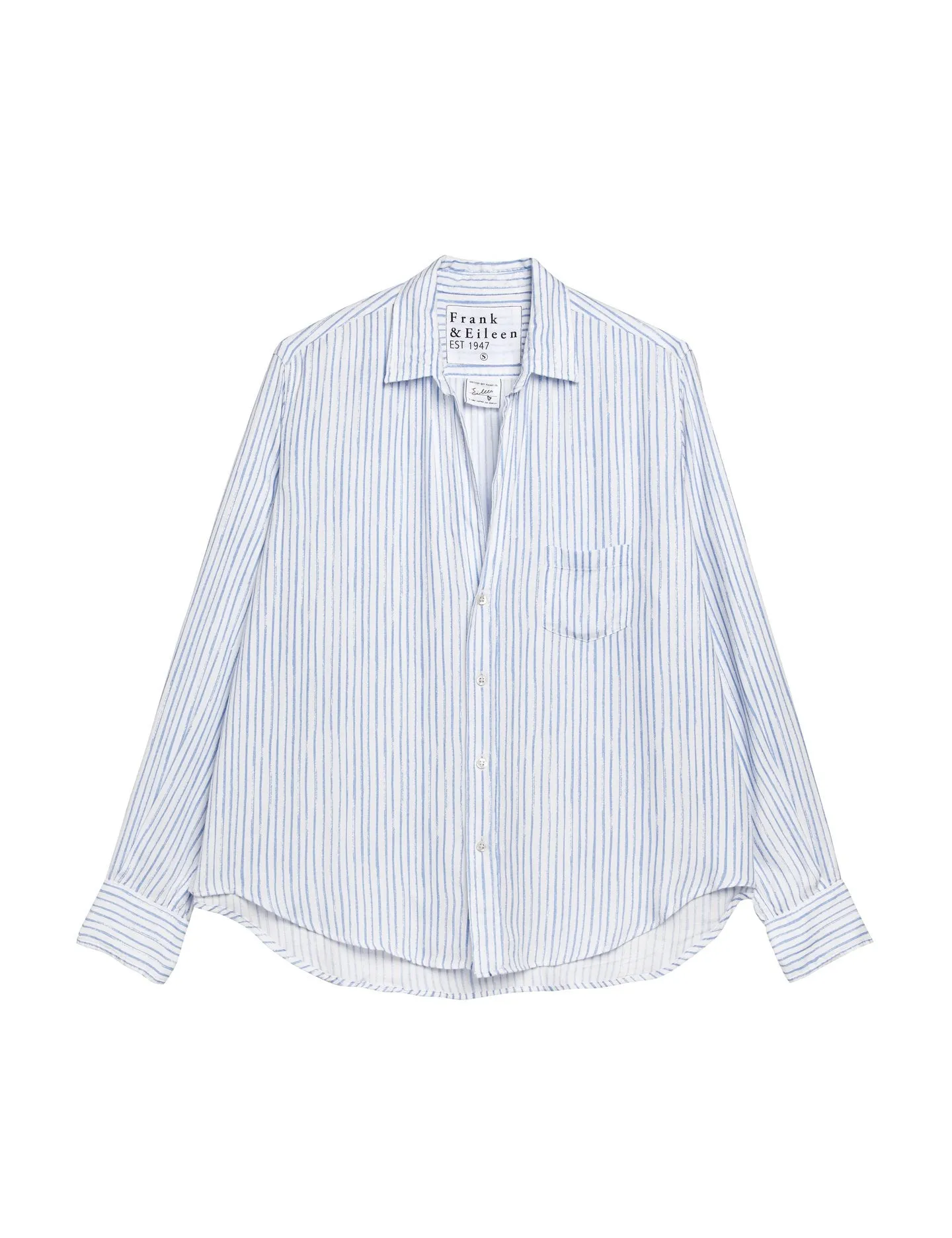 Frank & Eileen - Eileen Shirt in Light Blue Messy Stripe