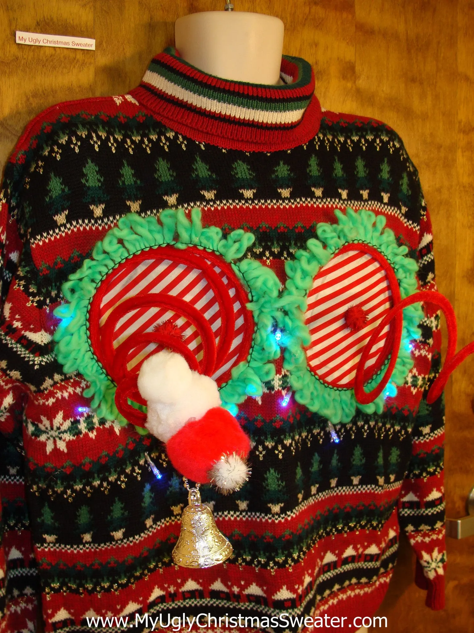 Funny Two Sided Light-up Naughty Ugly Christmas Sweater