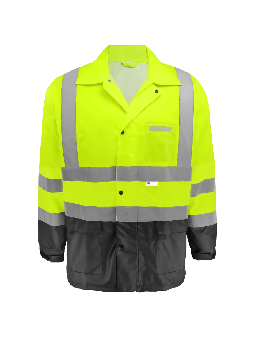 Global Glove & Safety FrogWear® HV High-Visibility Yellow/Green Two-Piece Rain Suit Polyurethane Coated 150D Oxford Polyester - GLO-1590