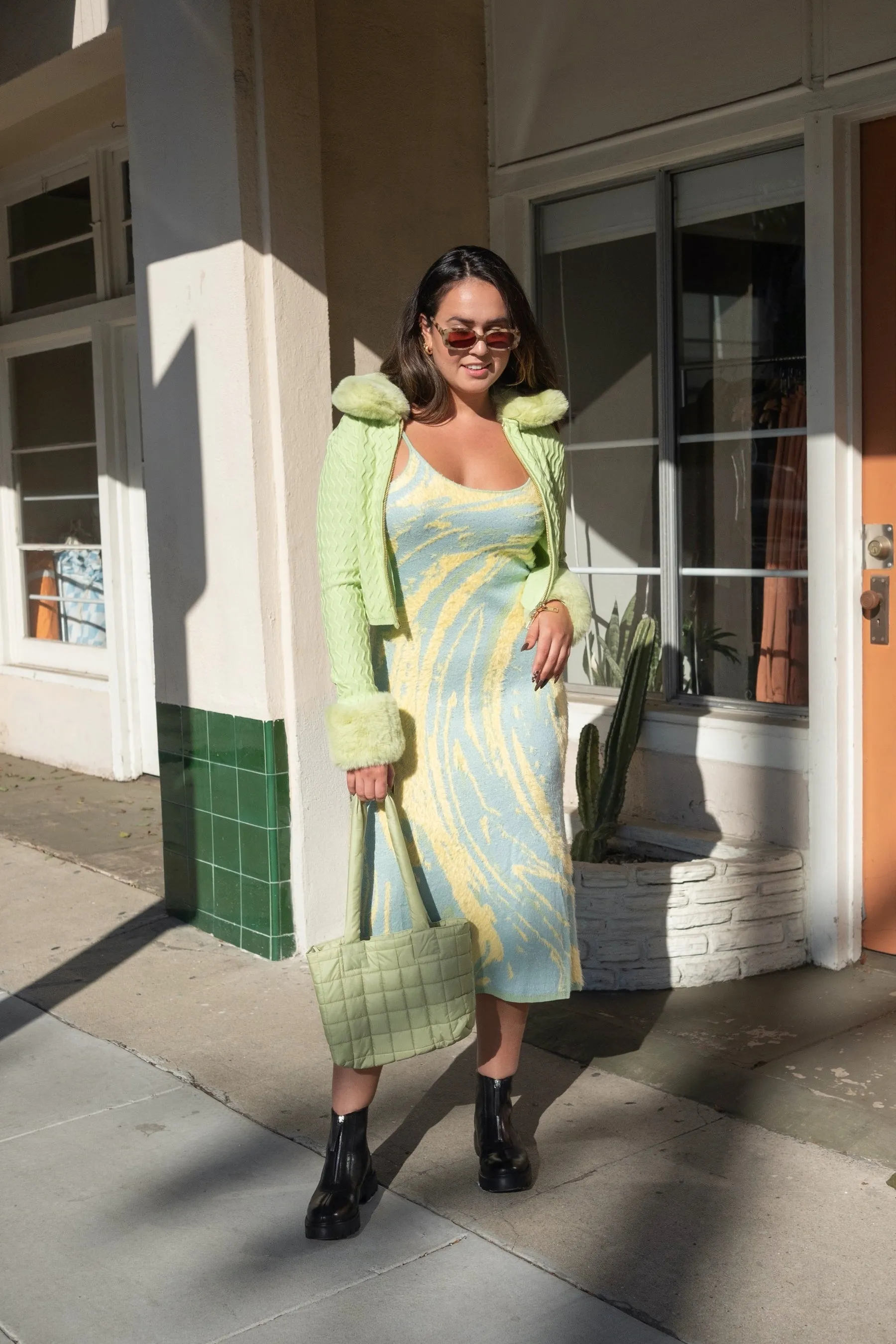 Hockney Dress - Cucumber Cypress