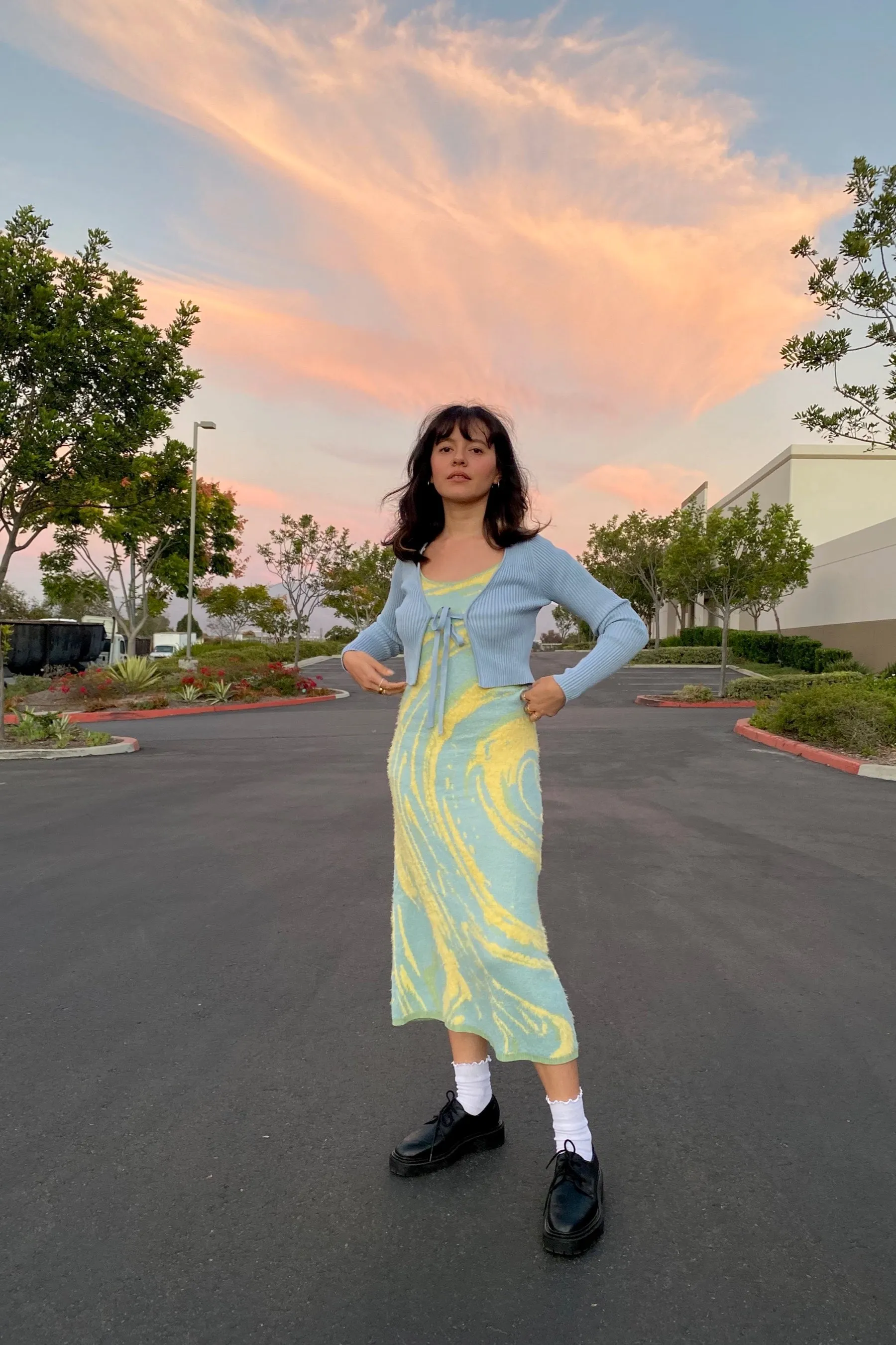Hockney Dress - Cucumber Cypress