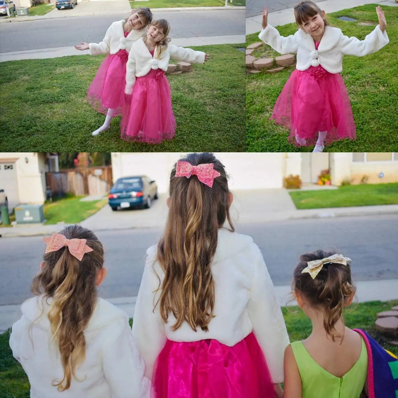 Ivory Faux Fur Flower Girl Bolero Shrug Accessories Princess Cape