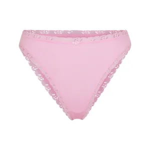 LACE POINTELLE CHEEKY BRIEF | BUBBLE GUM