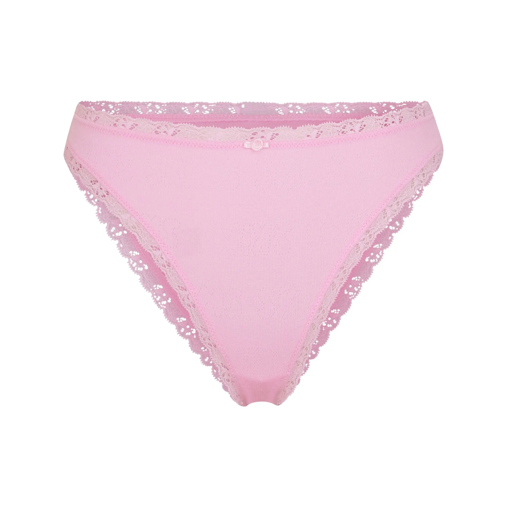 LACE POINTELLE CHEEKY BRIEF | BUBBLE GUM