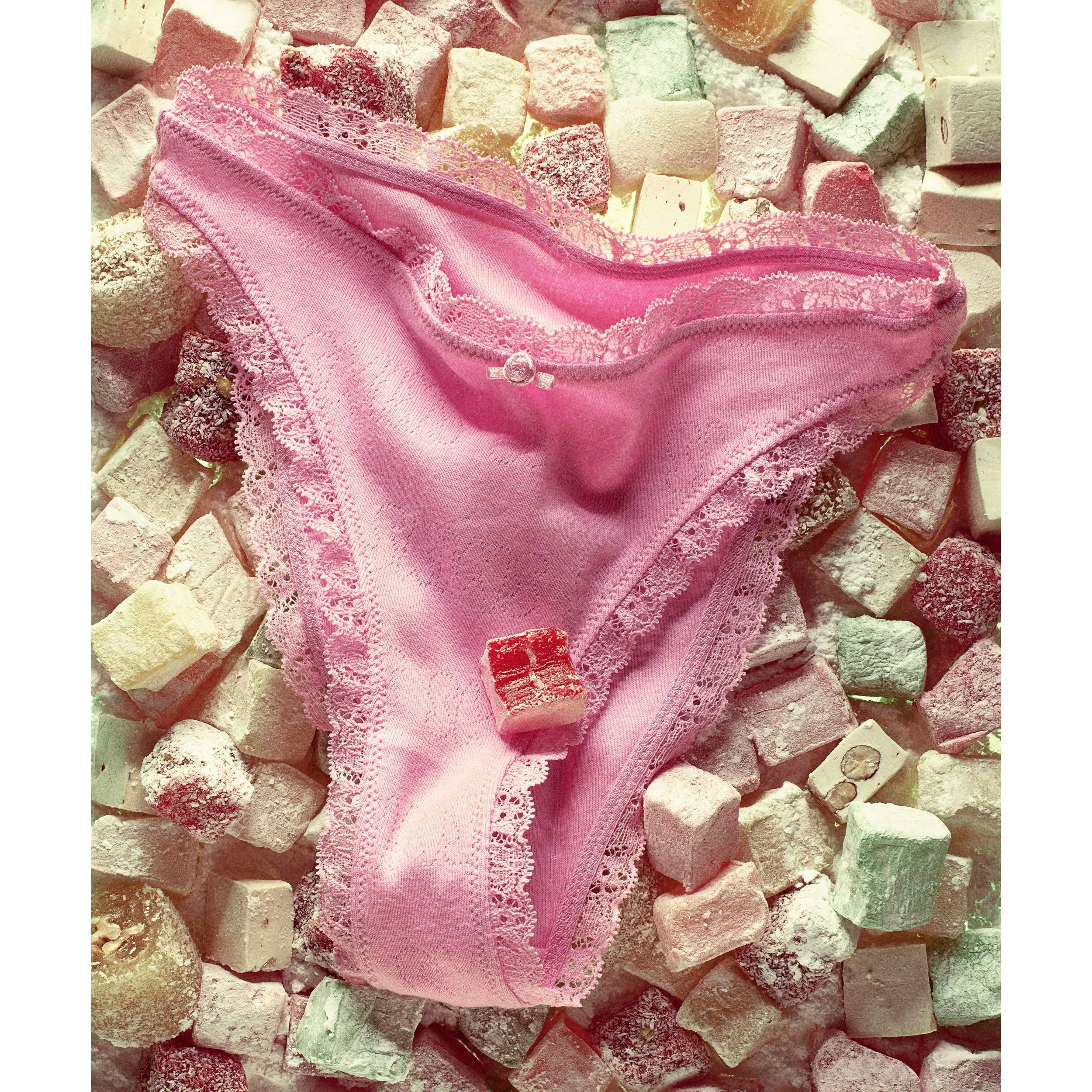 LACE POINTELLE CHEEKY BRIEF | BUBBLE GUM