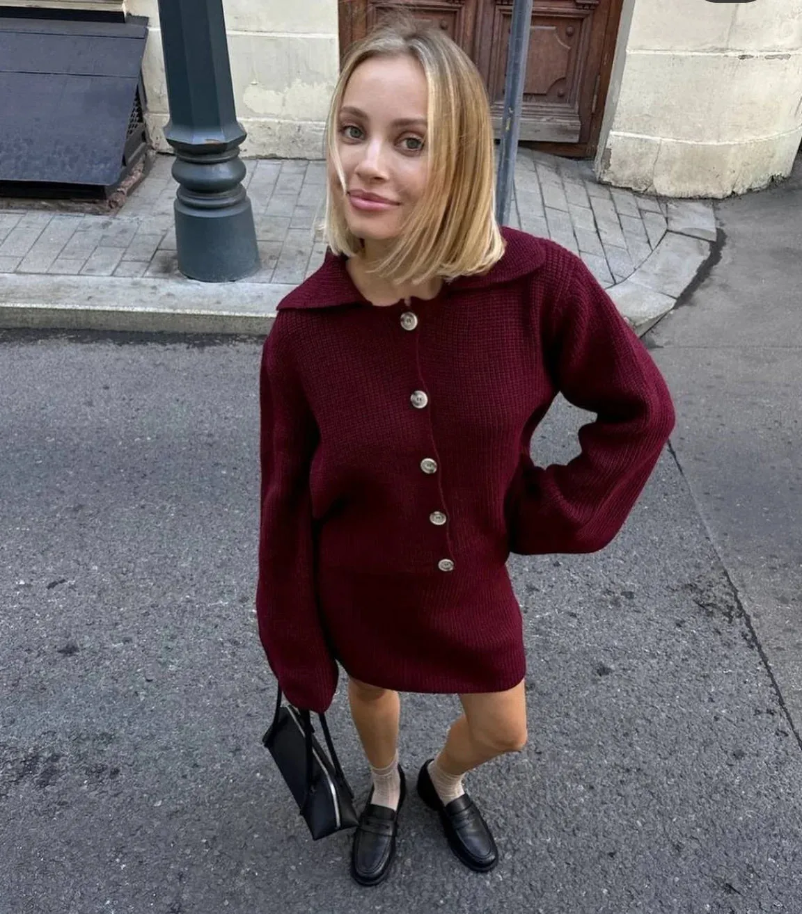 Lunivop Elegant Casual Knitted Skirt Set for Women Long Sleeve Sweater Cardigan and Mini Skirt Autumn Winter Fashion 2 Piece Set 2024