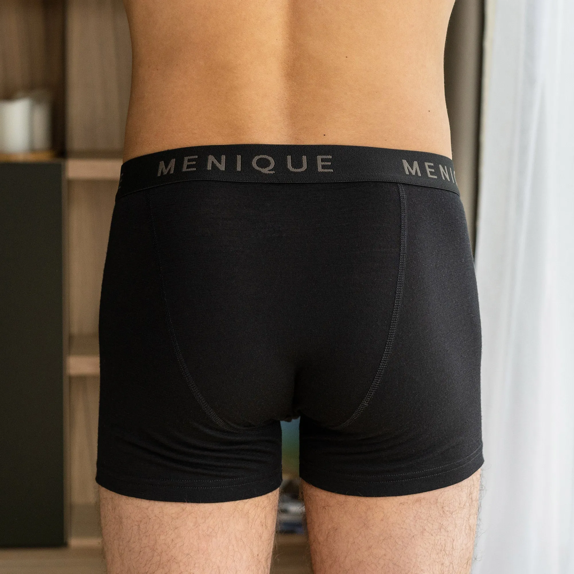 Men Merino Short Boxer Briefs 2-Pack L