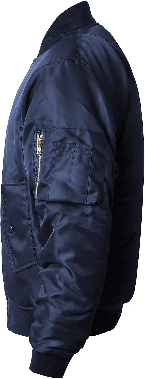 Mens MA-1 Flight Bomber Jacket Active Casual Military Outwear