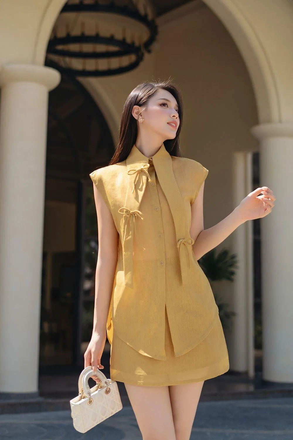 Milcah A-line High Waist Organza Mini Skirt