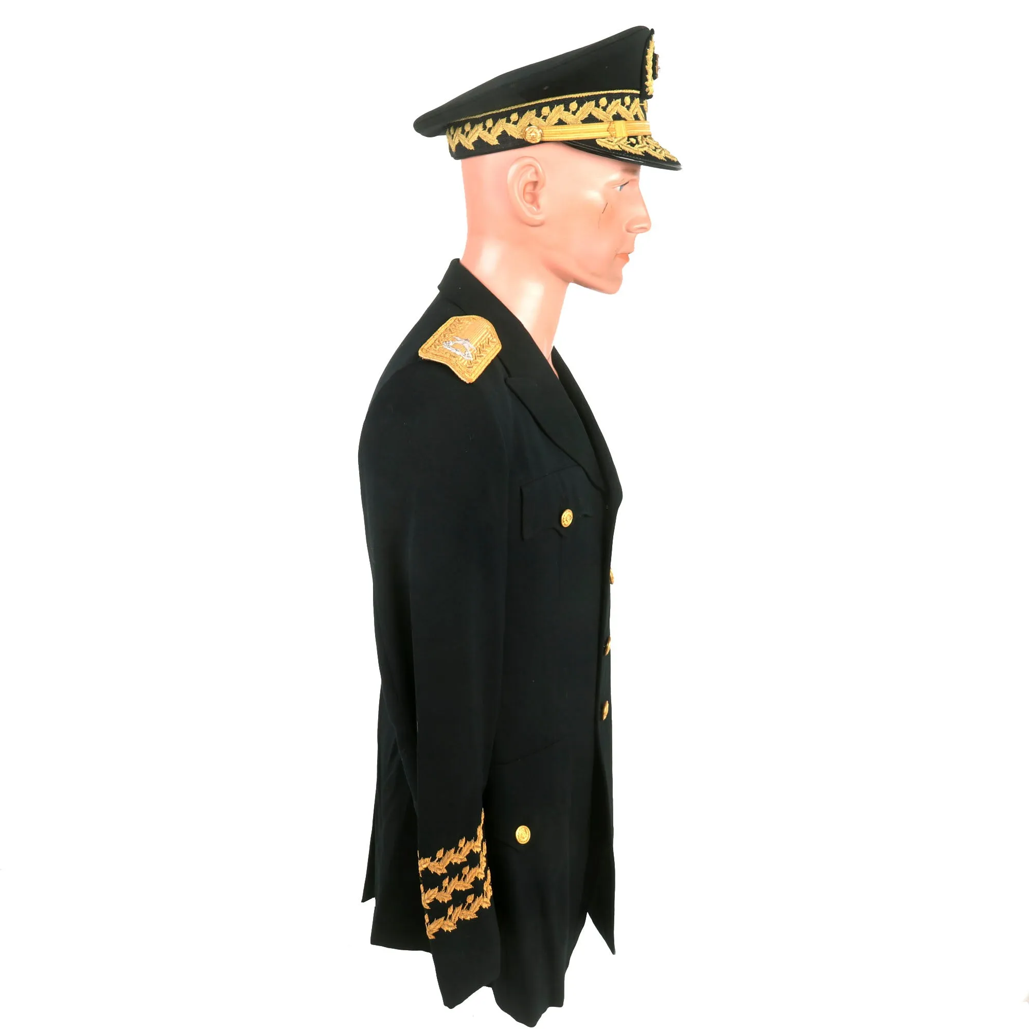 Original Cold War Republic of Korea Army General Uniform Coat With Visor Cap - Jiang South Korean