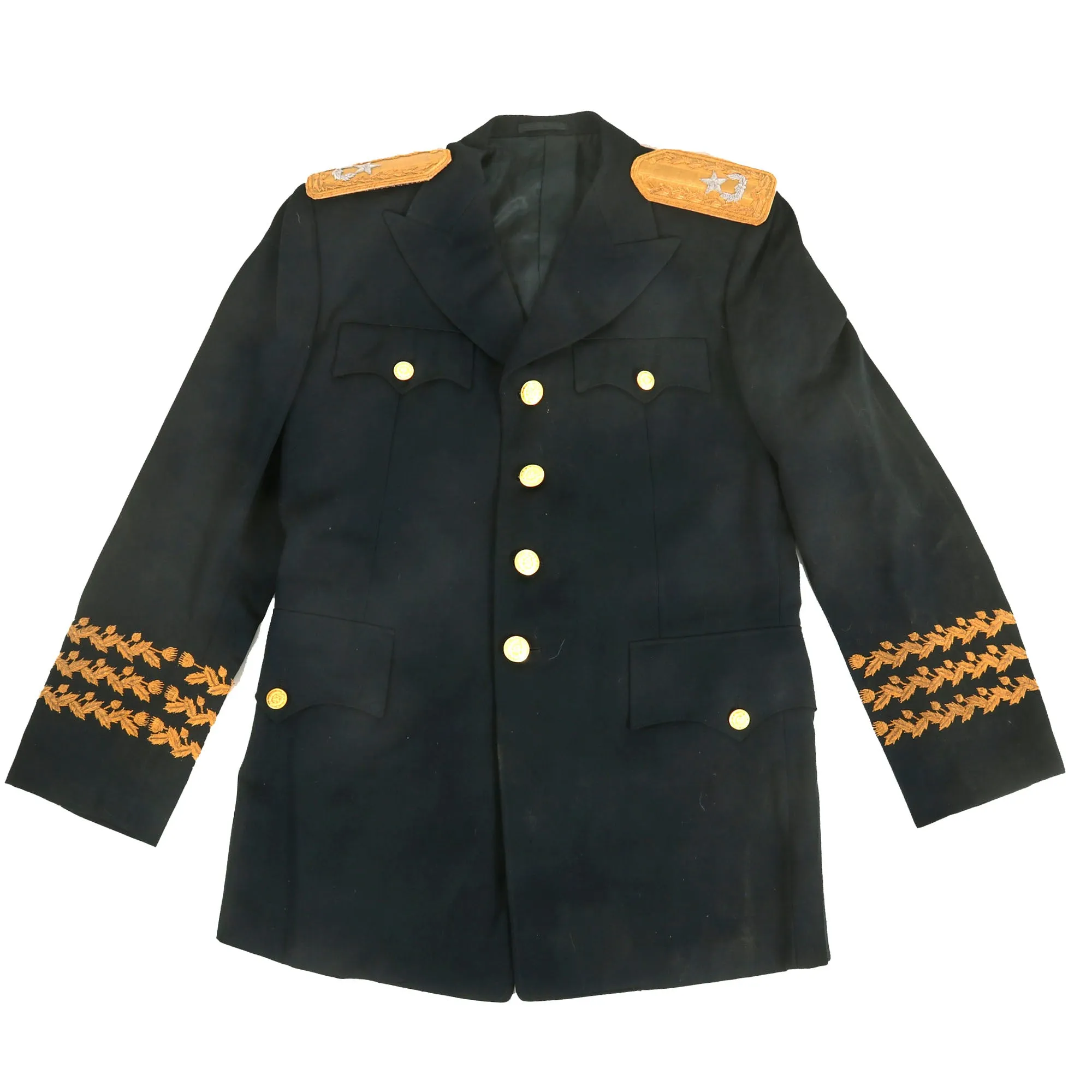 Original Cold War Republic of Korea Army General Uniform Coat With Visor Cap - Jiang South Korean
