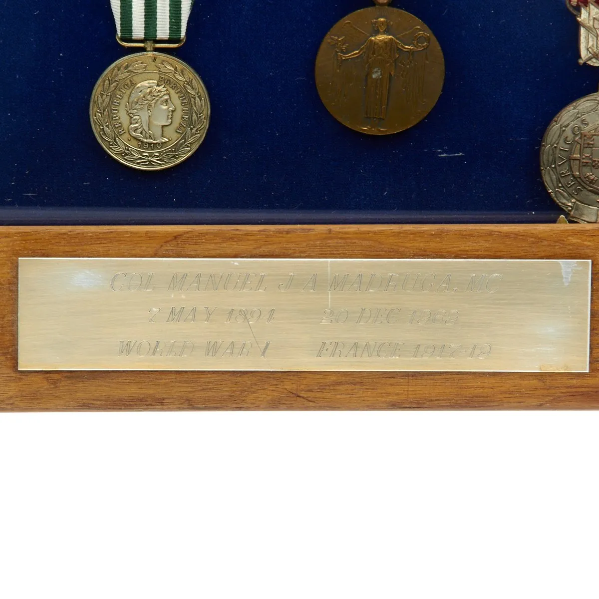 Original Portuguese WWI Medals of Colonel Manuel Madruga MC