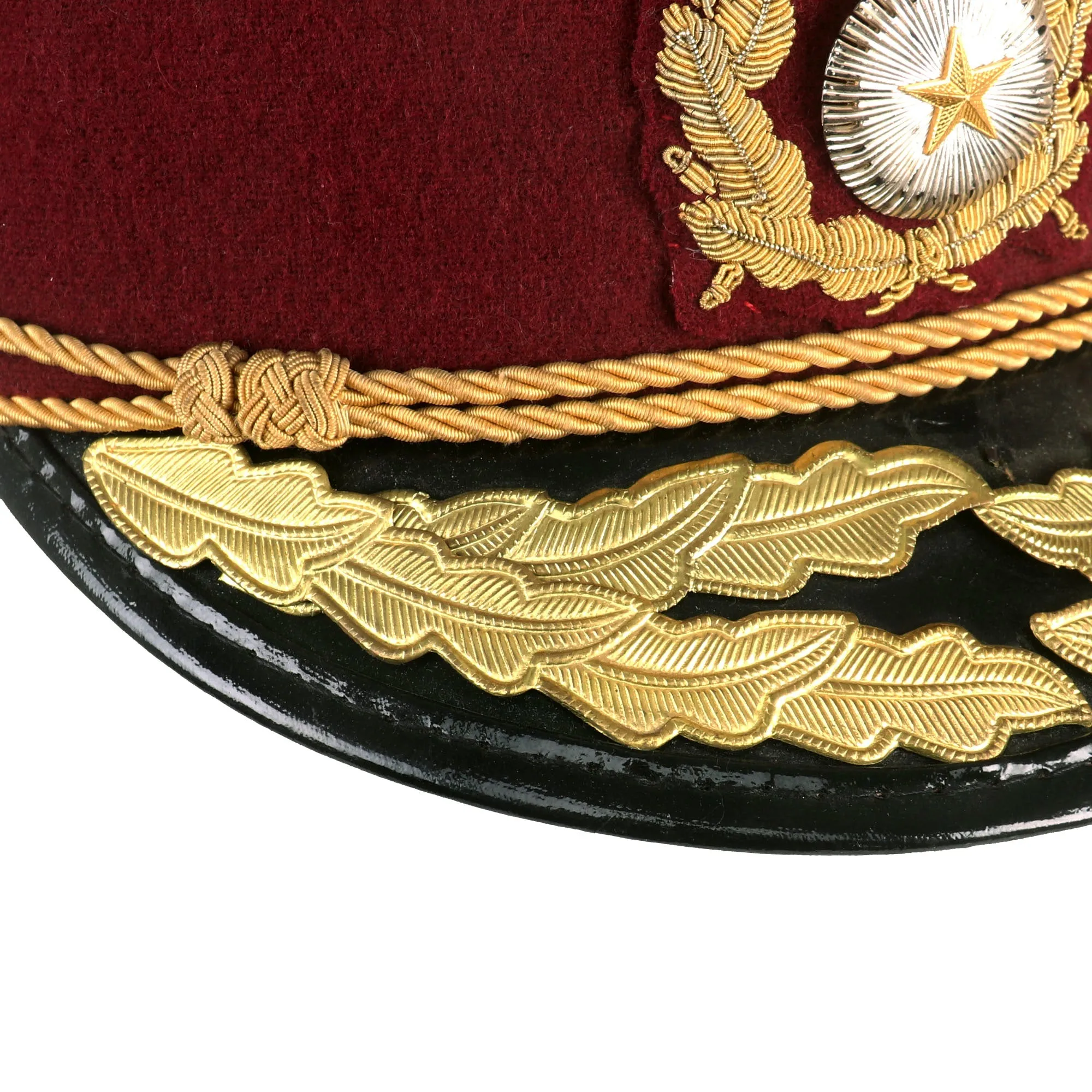 Original Romanian Army Land Forces “Military Medicine” General Officer Peaked Visor Cap With Original Applied Insignia - Circa 1992