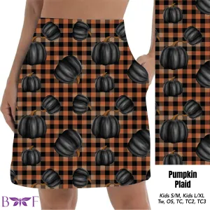 Pumpkin Plaid skorts