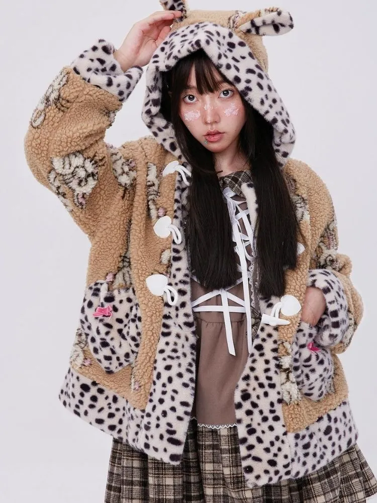 Rabbit ears hooded coat【s0000004038】