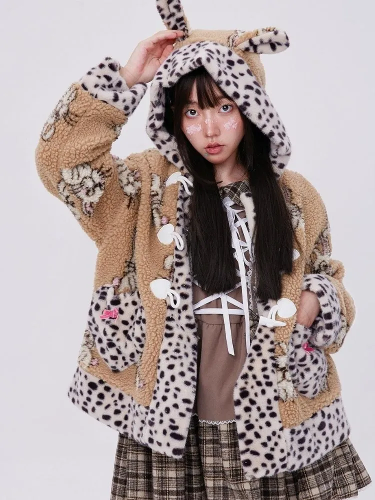 Rabbit ears hooded coat【s0000004038】