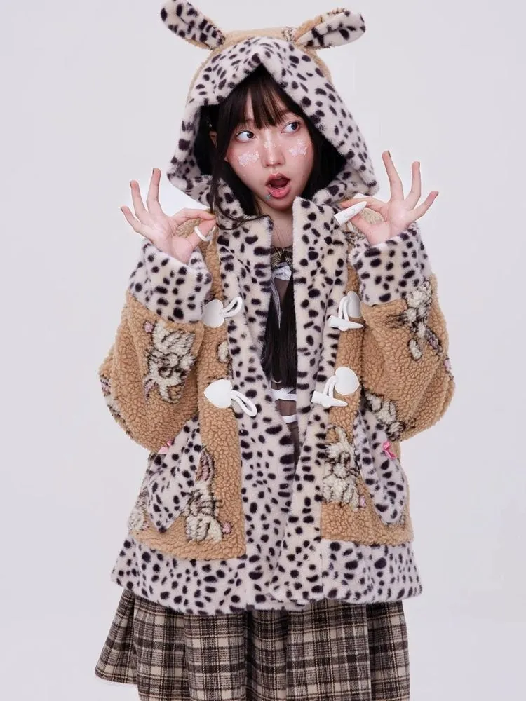 Rabbit ears hooded coat【s0000004038】