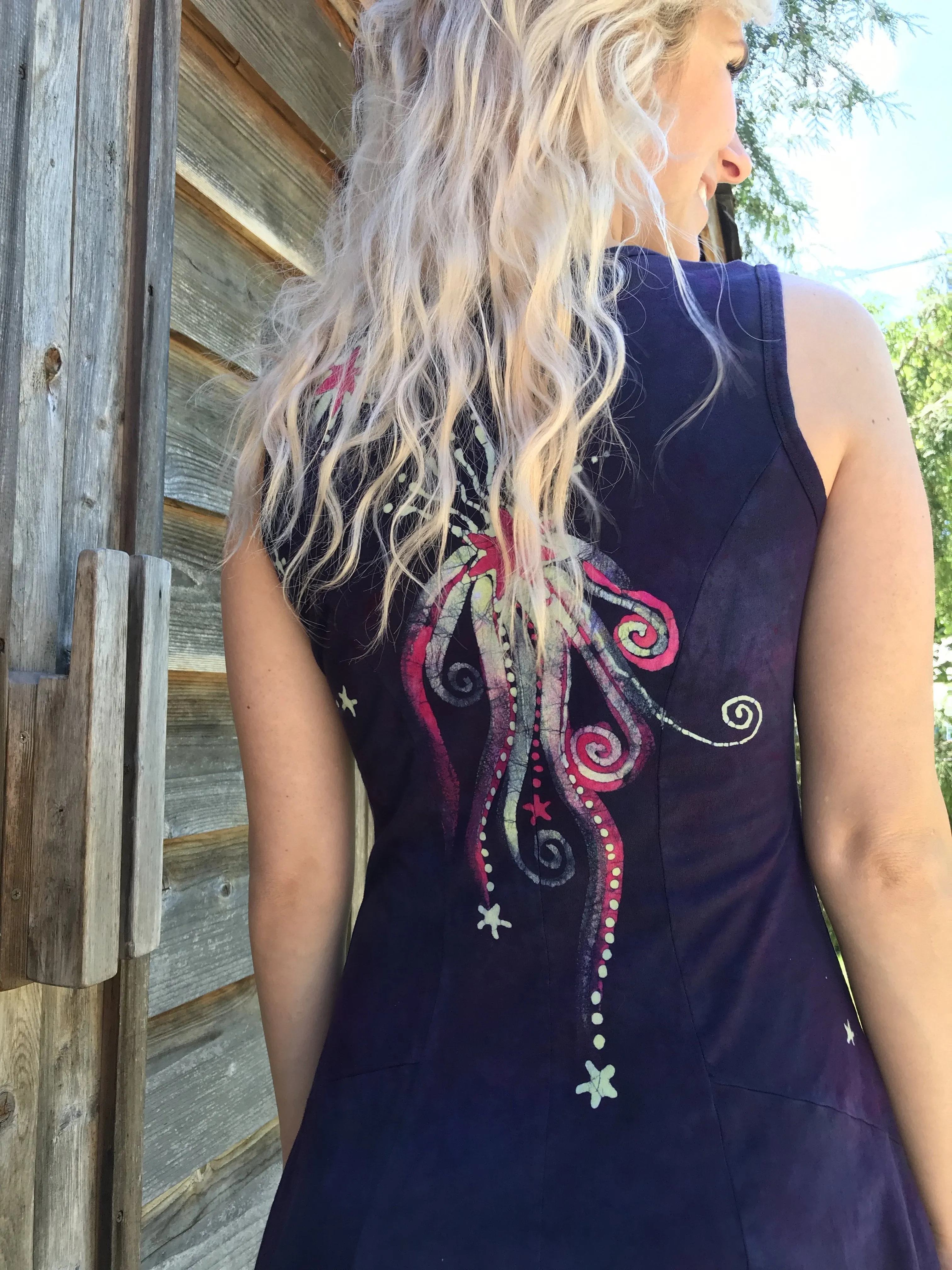 Rainbow Sunshine and Moonbeams Batik Dress