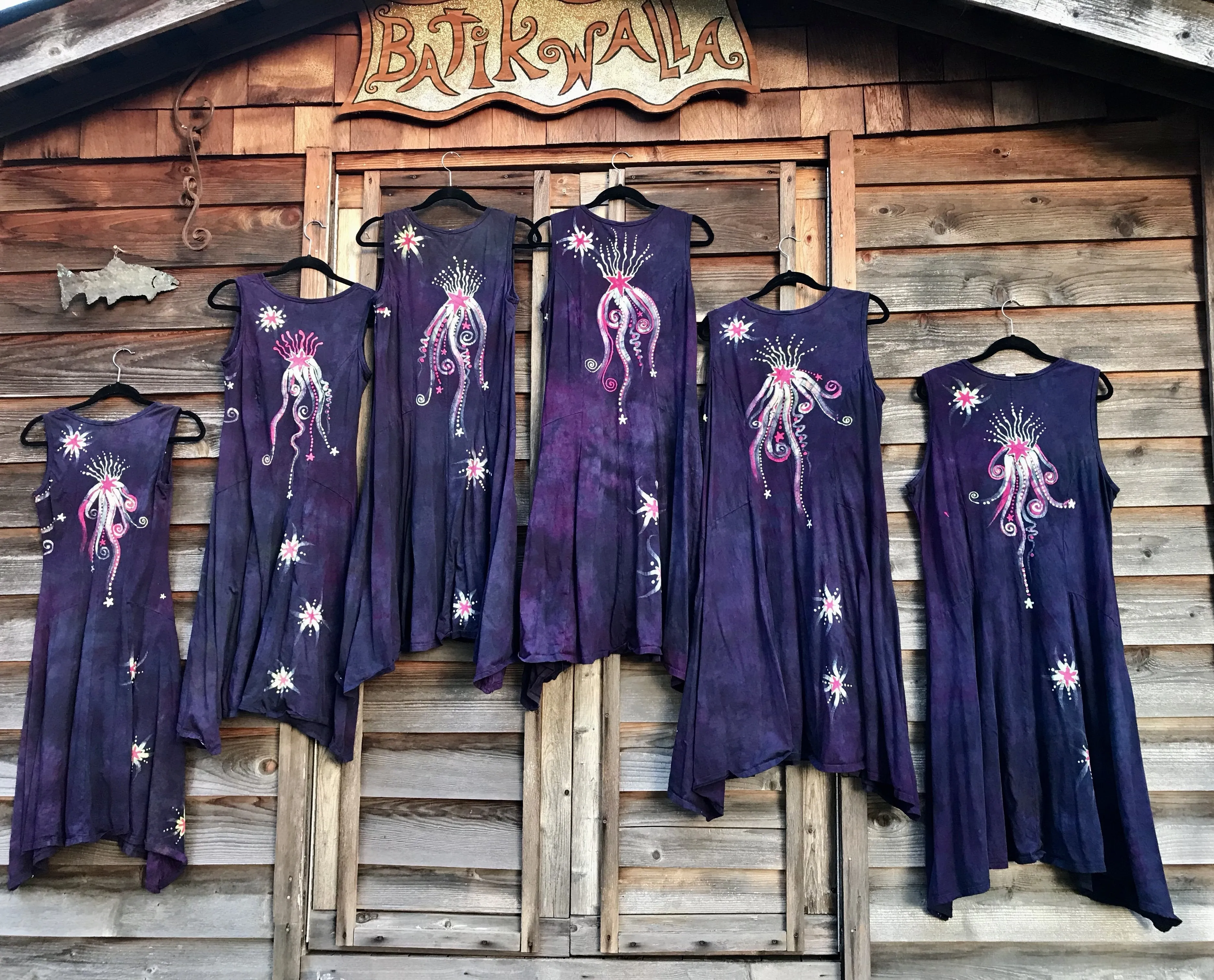 Rainbow Sunshine and Moonbeams Batik Dress