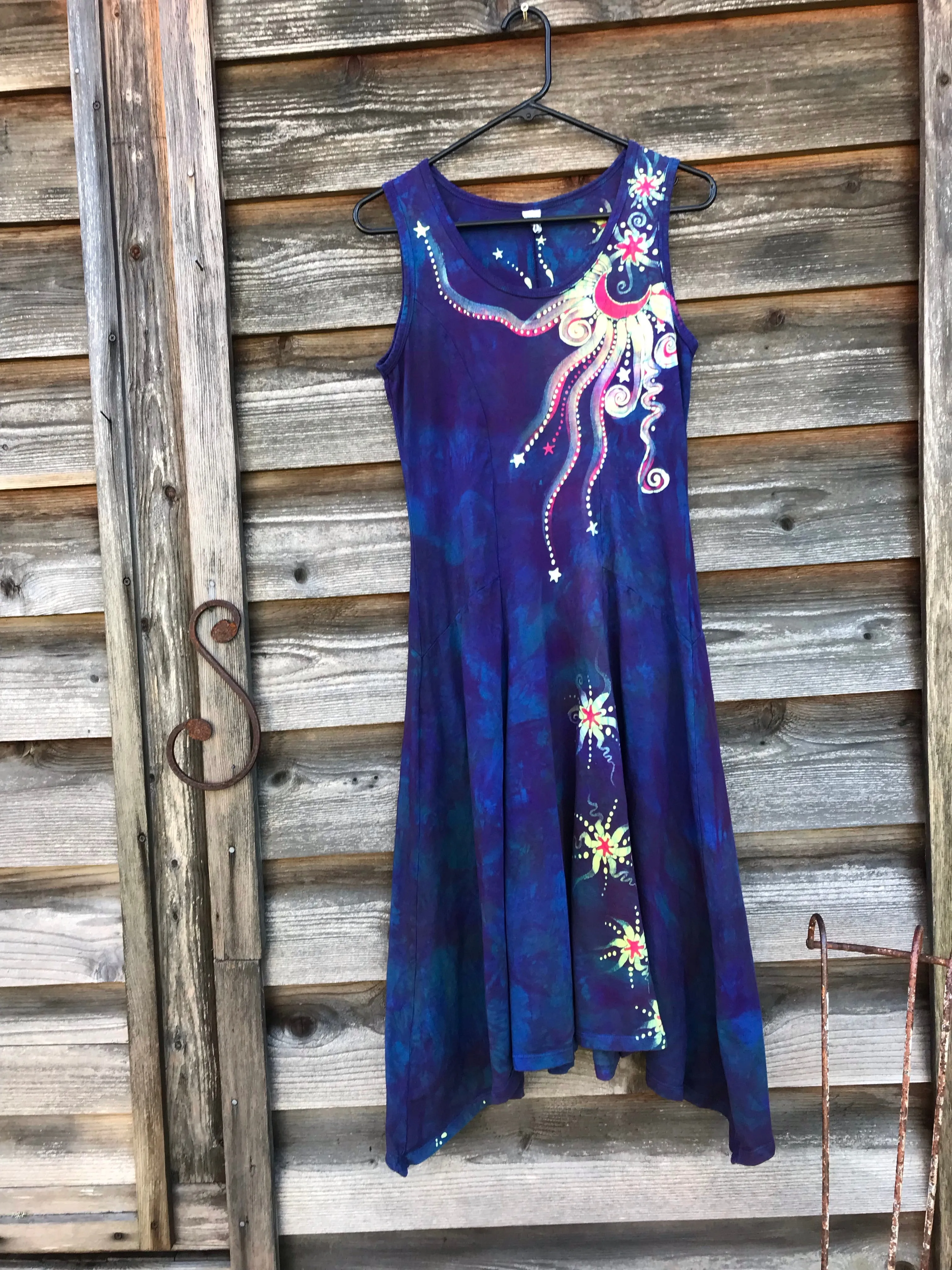 Rainbow Sunshine and Moonbeams Batik Dress