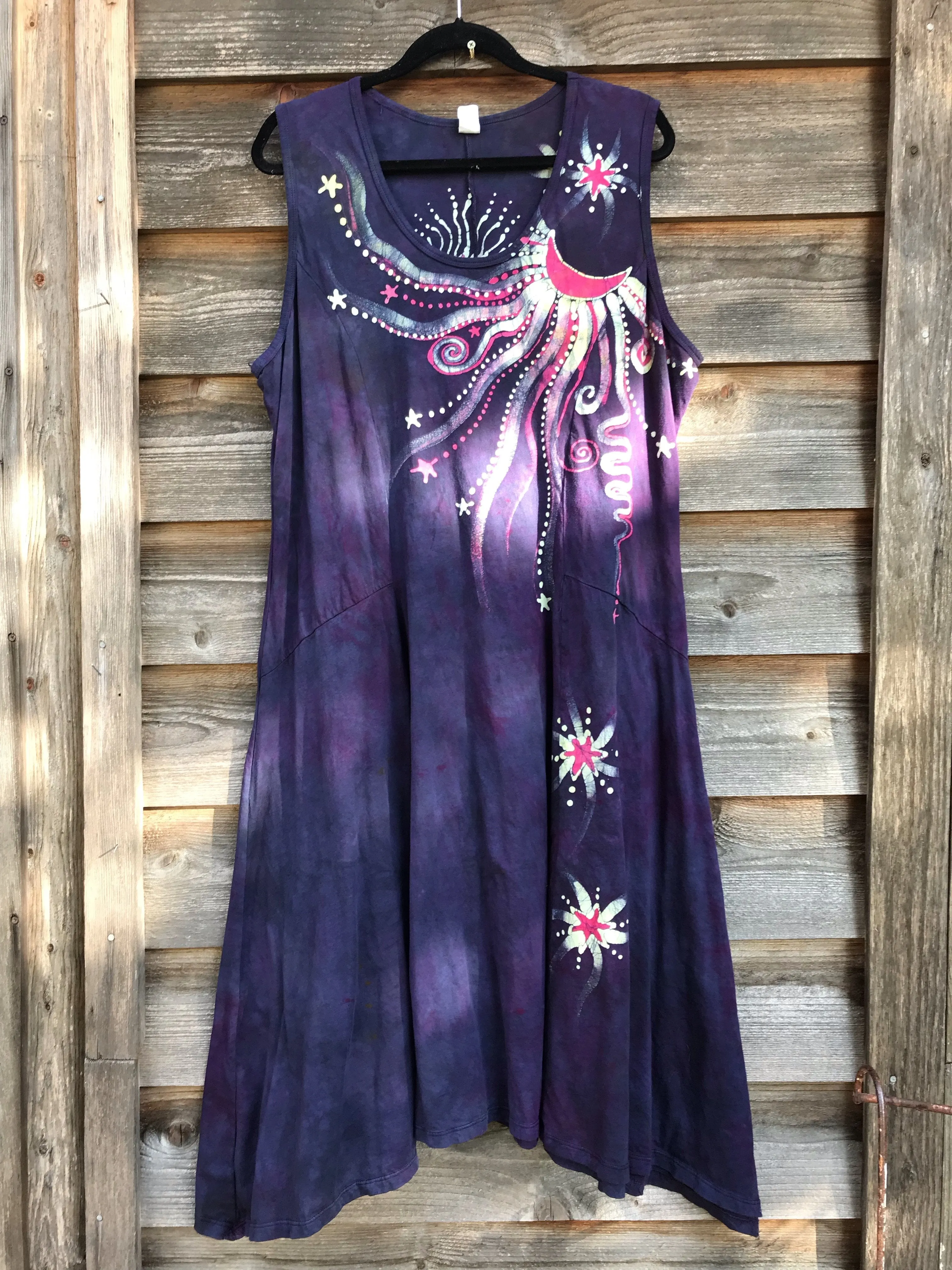Rainbow Sunshine and Moonbeams Batik Dress
