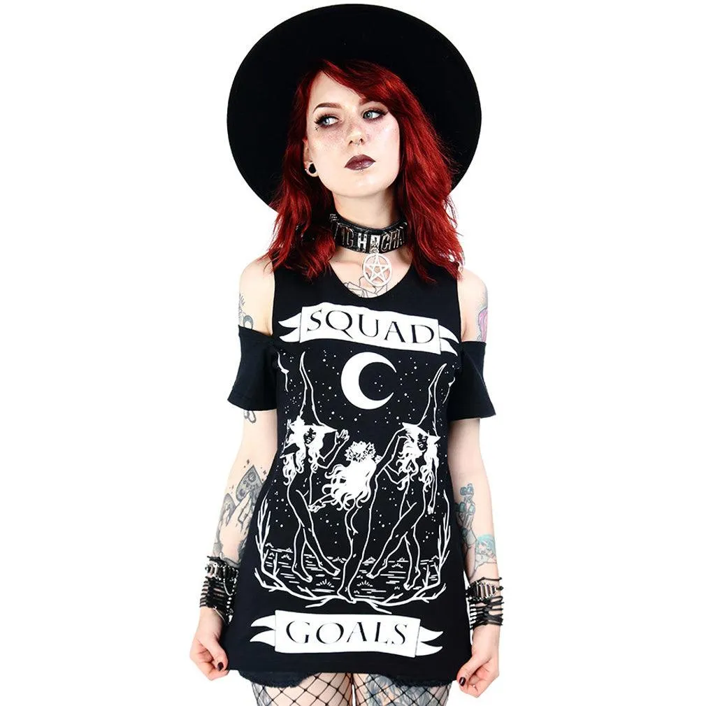 Restyle - Squad Goals - Women's Cold Shoulder Top