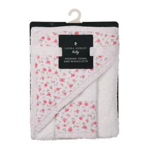 Rosebud Print Hooded Towel Set