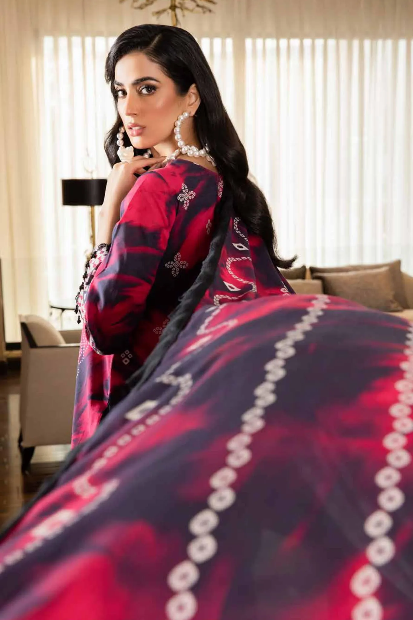 Signature Prints by Nureh Unstitched 3 Piece Khaddar Collection'2022-SP-28