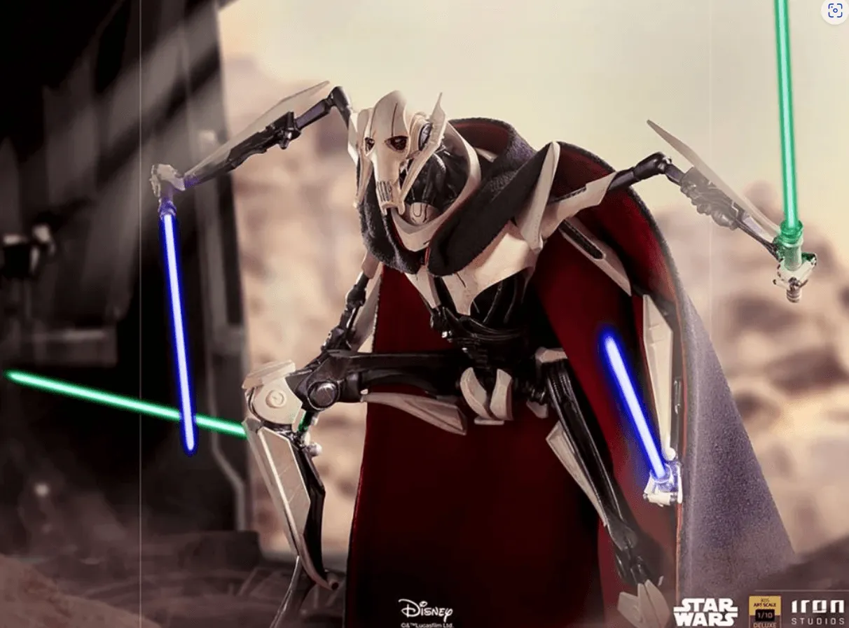 Star Wars General Grievous Deluxe Battle Diorama Series 1:10 Art Scale Limited Edition Statue/ Iron Studios