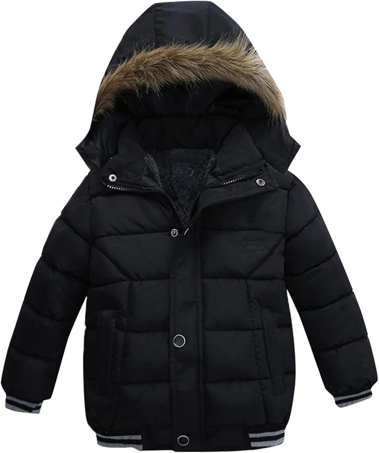 Toddler Boys Down Jacket Hooded Warm Padded Thick Winter Outerwear Clothes Boys Snowsuit Coat Parka