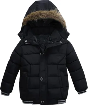 Toddler Boys Down Jacket Hooded Warm Padded Thick Winter Outerwear Clothes Boys Snowsuit Coat Parka