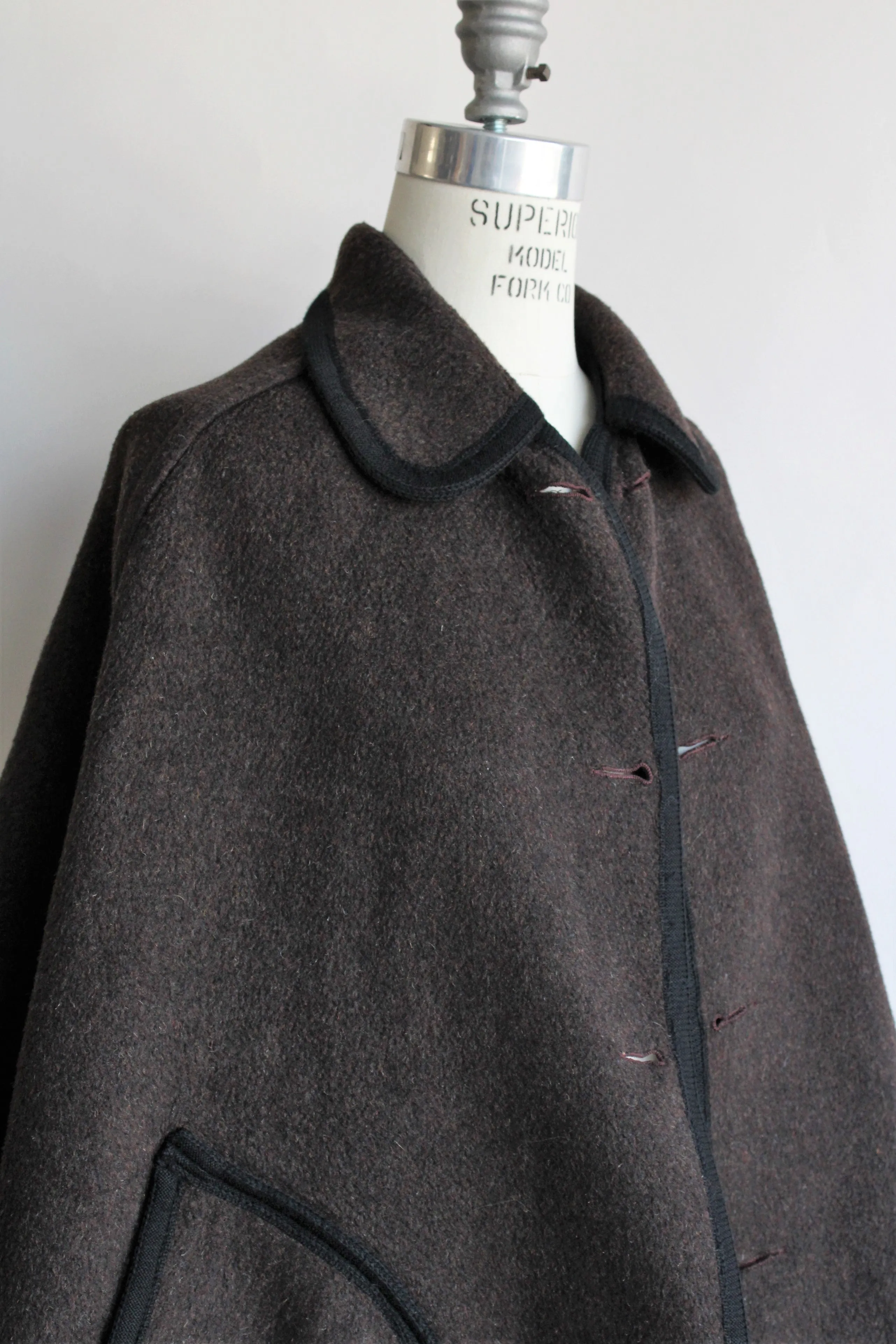 Vintage 1970s Reversible Wool Cape by Beniffa