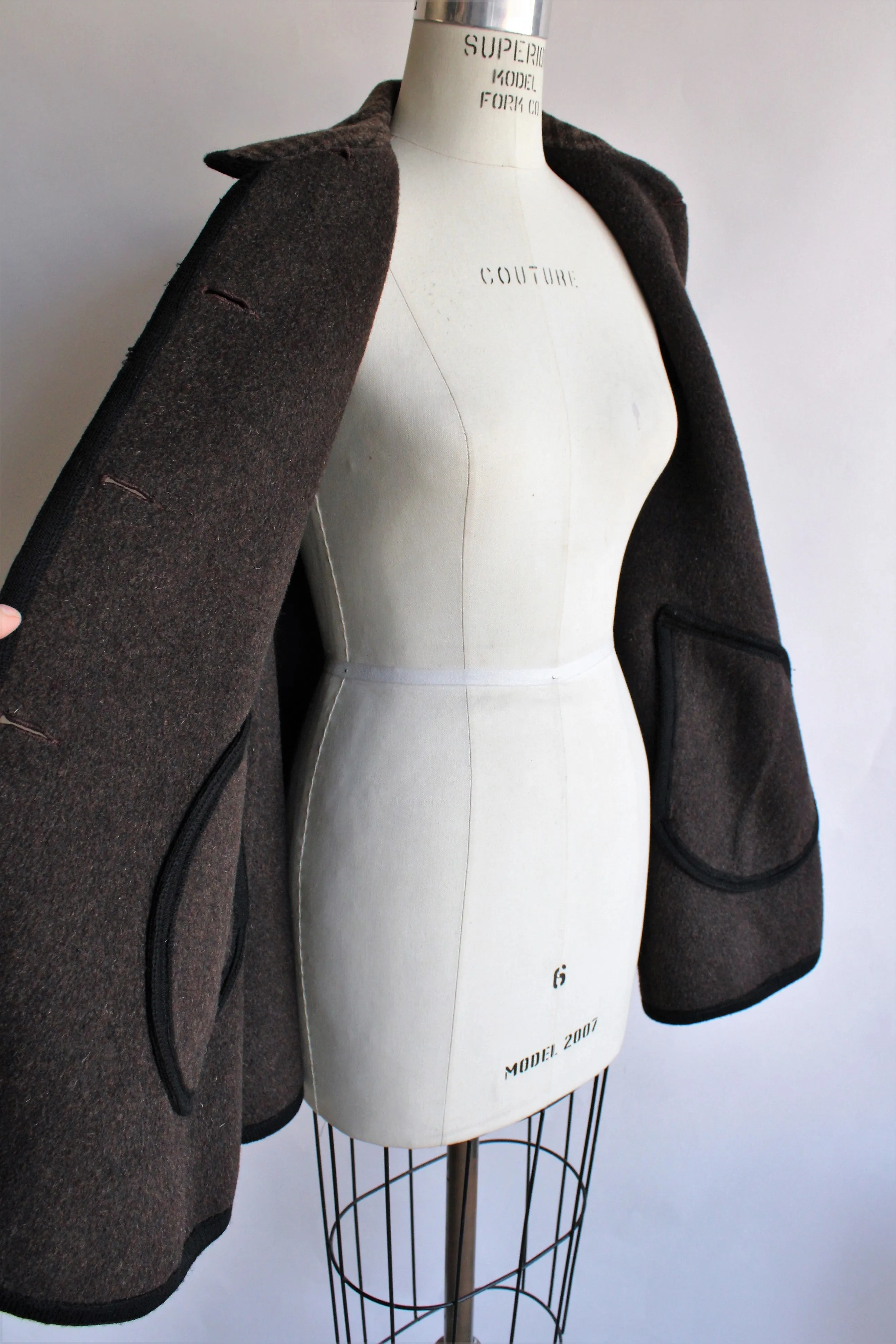 Vintage 1970s Reversible Wool Cape by Beniffa