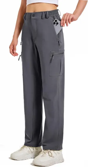 Women's Cargo Pants Hiking Pants Women Travel Pants Women Waterproof 4 Pockets Stretchy Quick Dry Lightweight