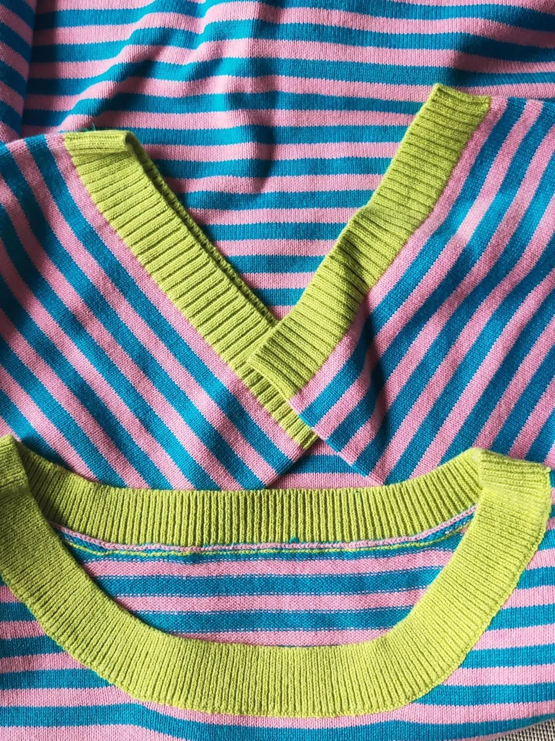 Womens Short Sleeve Sweaters Summer Casual Crewneck Striped Color Block Knitted Cotton Trendy Pullover Tops